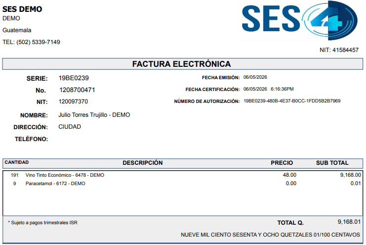 Ver factura
