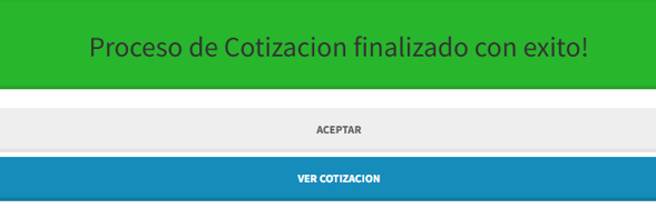Cotización finalizada